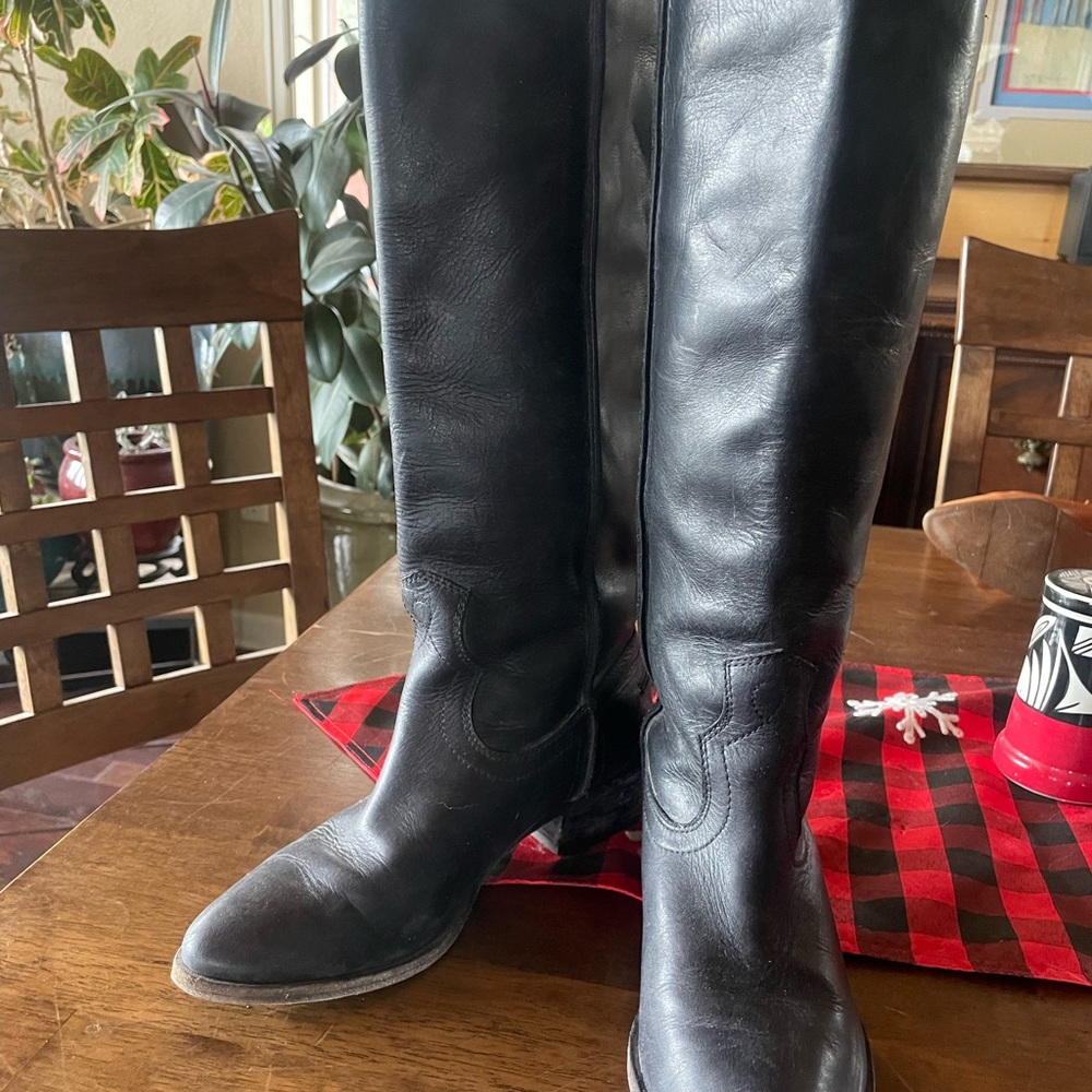 Frye Black Leather Women's Boots